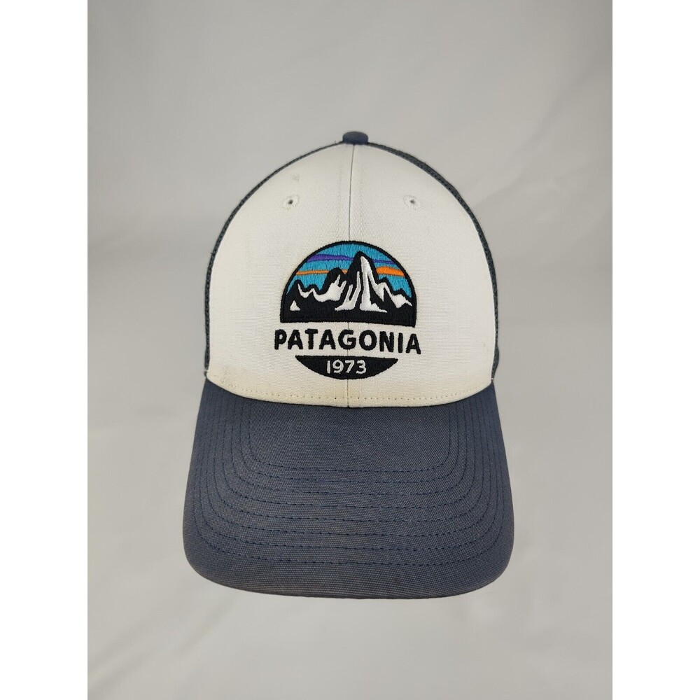 Patagonia Hat Snapback Trucker Cap Adult Blue White Outdoor Hiking Mens Ridge